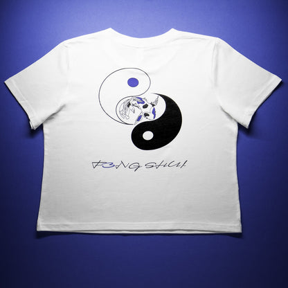 Women's Boxy Crop Top- "Koi"